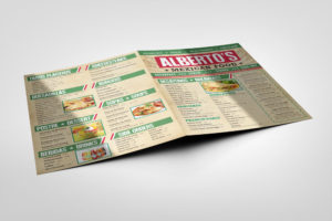 albertos deli mexican restaurant mexican food menu back front cover