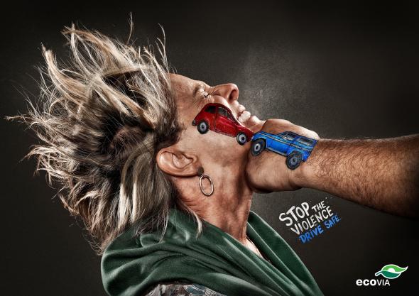 Drive safe ads. Stop the violence. Drive safe.