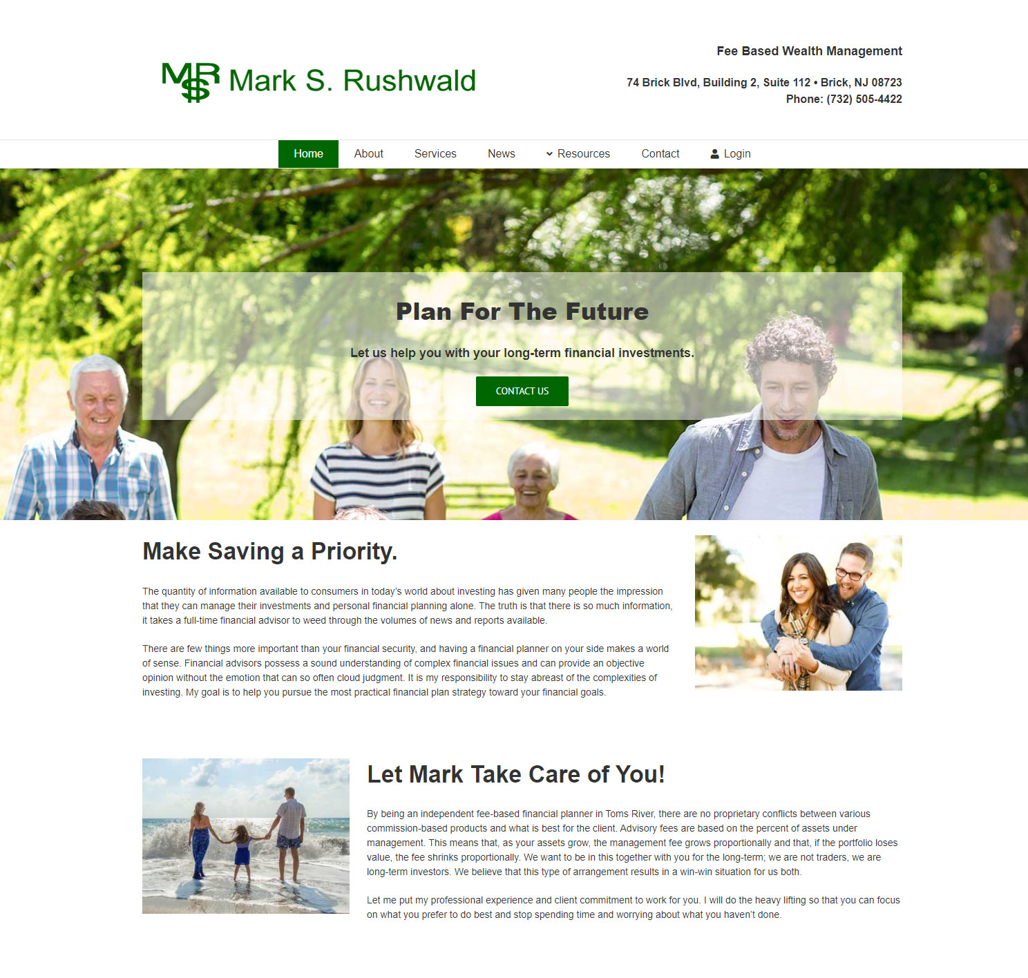 Rushwald Wealth Management Website Design
