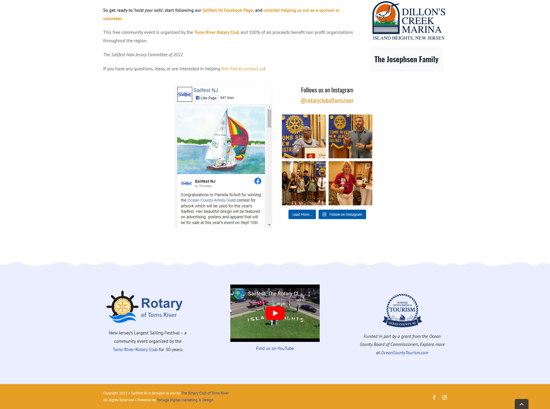 Toms River Rotary Sailfest Website