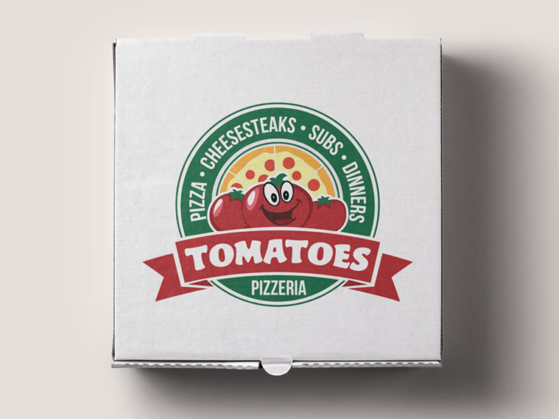 local pizzeria logo for tomatoes pizzeria in lacey nj