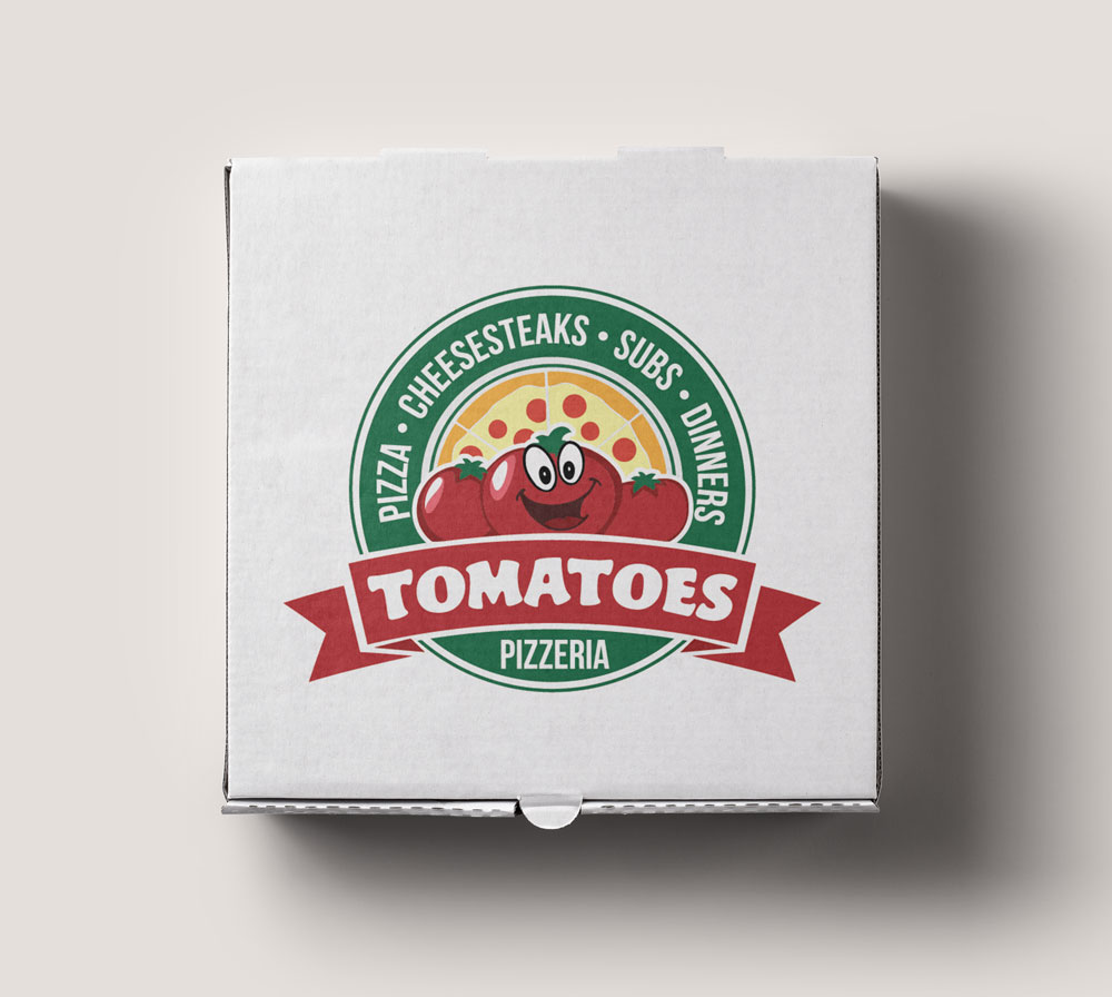 local pizzeria logo for tomatoes pizzeria in lacey nj